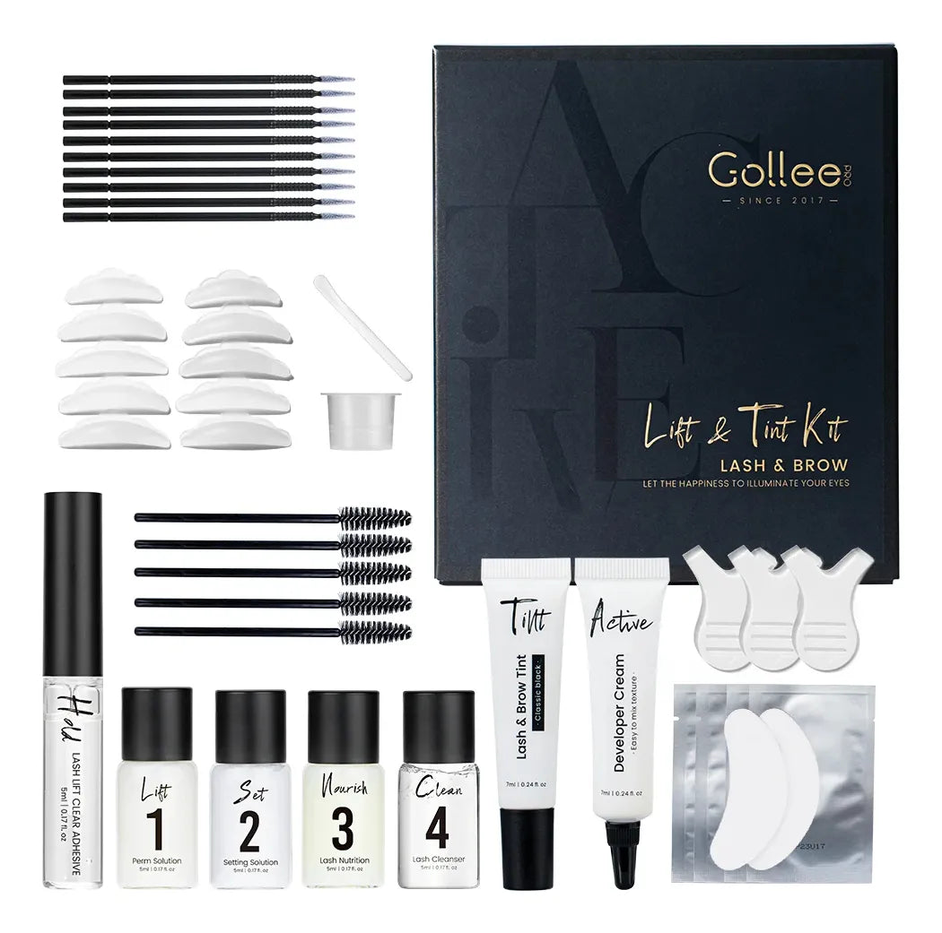 Gollee Kit Lash Lifting y Laminado de Ceja con Tinte Natural