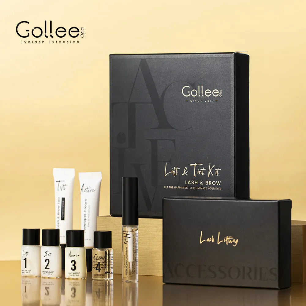 Gollee Kit Lash Lifting y Laminado de Ceja con Tinte Natural